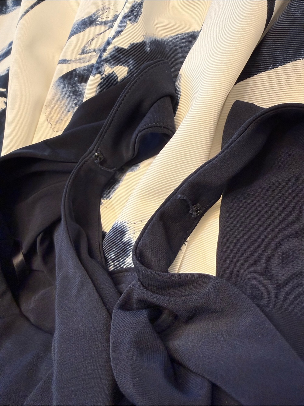 Lauren Ralph Lauren Navy and White Floral Floor Length Gown - Picture 5 of 9